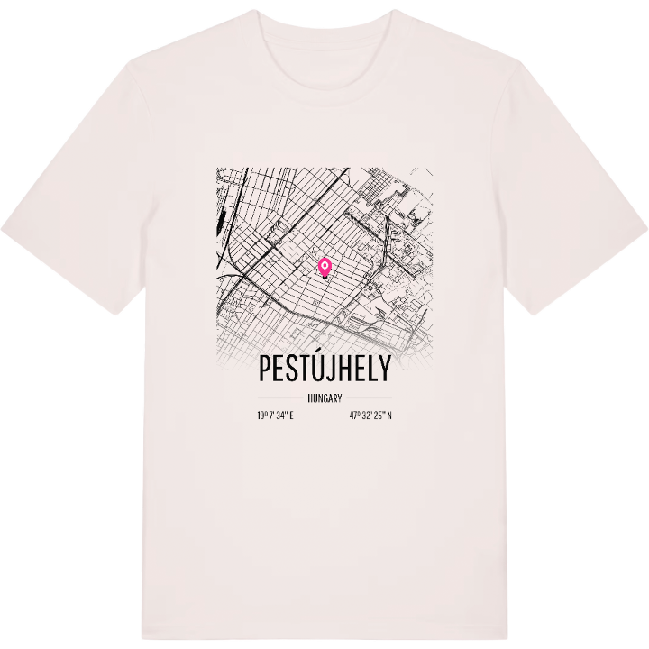 Pestújhely kort T-shirt – t-shirt fra PinShirt