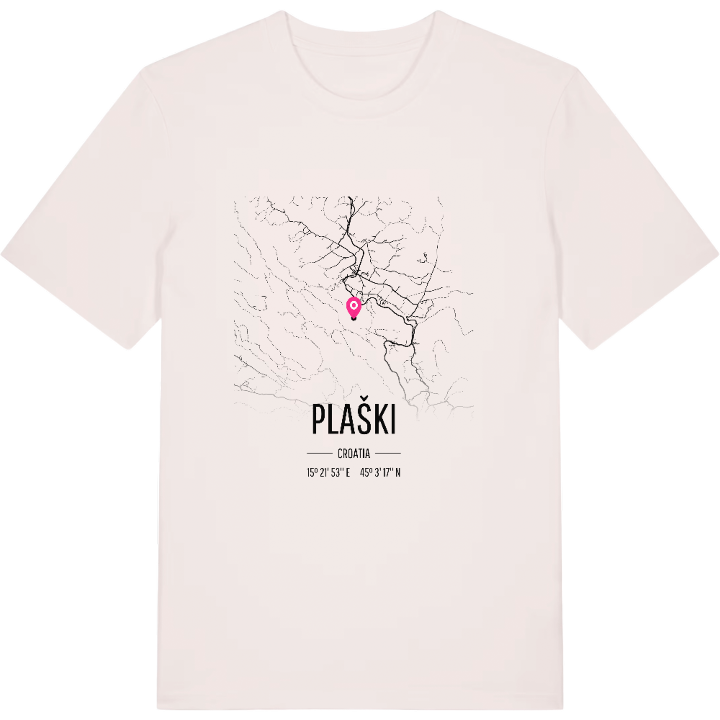 Plaški kort T-shirt – t-shirt fra PinShirt