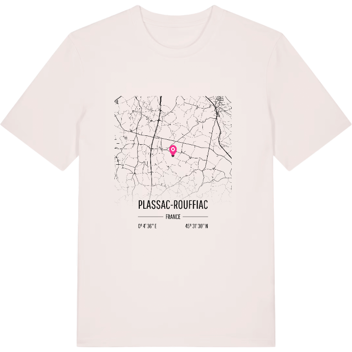 Plassac-Rouffiac kort T-shirt – t-shirt fra PinShirt