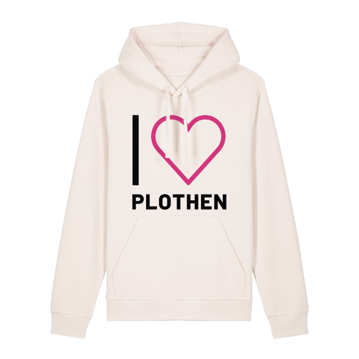 Jeg elsker Plothen hættetrøje stort tryk – hættetrøje fra PinShirt