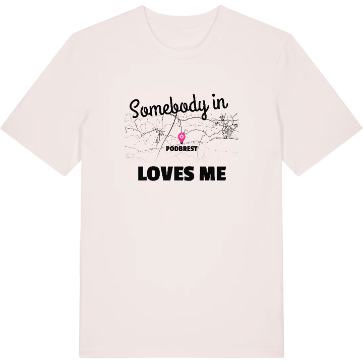 Nogen i Podbrest elsker mig T-shirt – t-shirt fra PinShirt