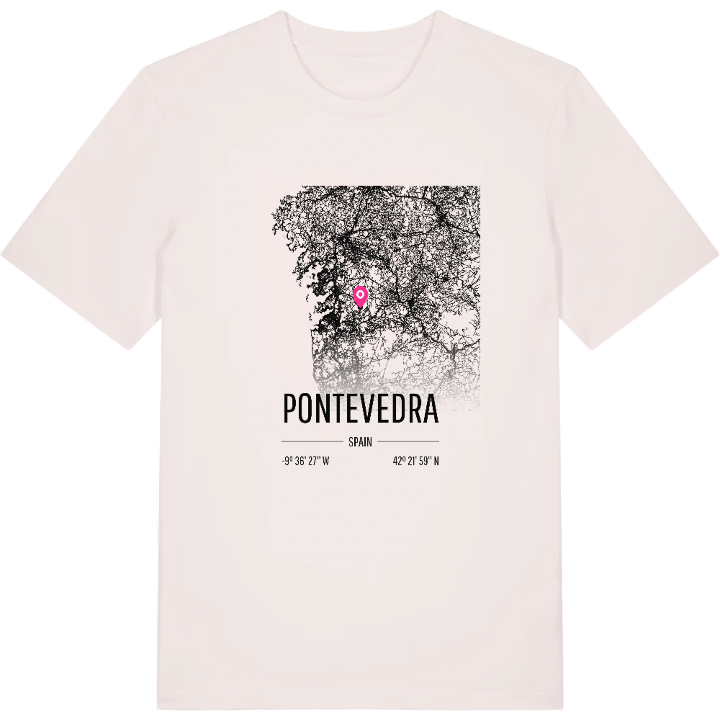 Pontevedra kort T-shirt – t-shirt fra PinShirt