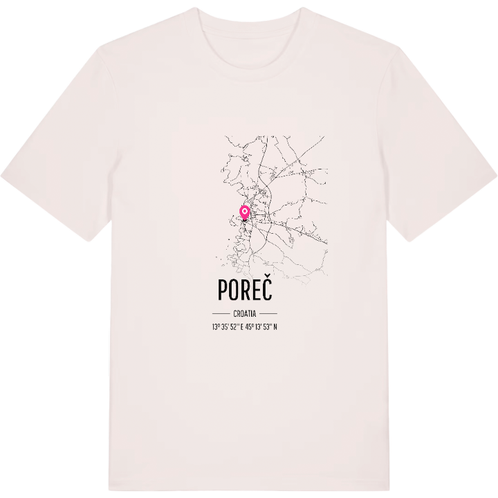Poreč kort T-shirt – t-shirt fra PinShirt