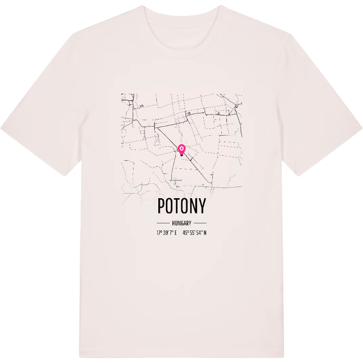 Potony kort T-shirt – t-shirt fra PinShirt