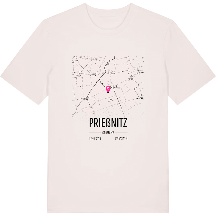 Prießnitz kort T-shirt – t-shirt fra PinShirt