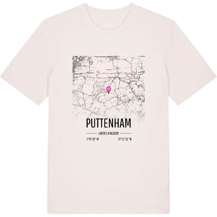 Puttenham kort T-shirt – t-shirt fra PinShirt