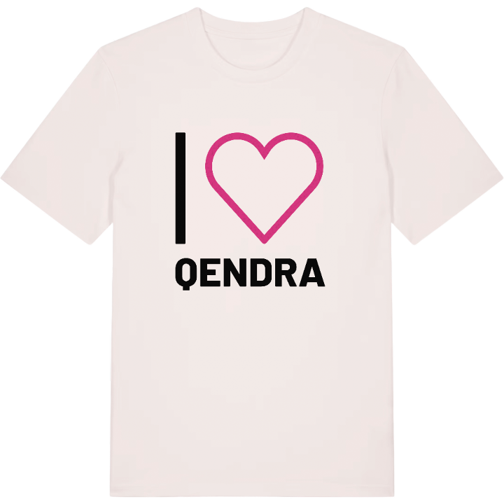 Jeg elsker Qendra T-shirt stort tryk – t-shirt fra PinShirt