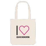 Jeg elsker Quickborn mulepose stort tryk