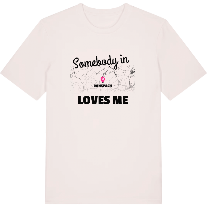 Nogen i Ranspach elsker mig T-shirt – t-shirt fra PinShirt