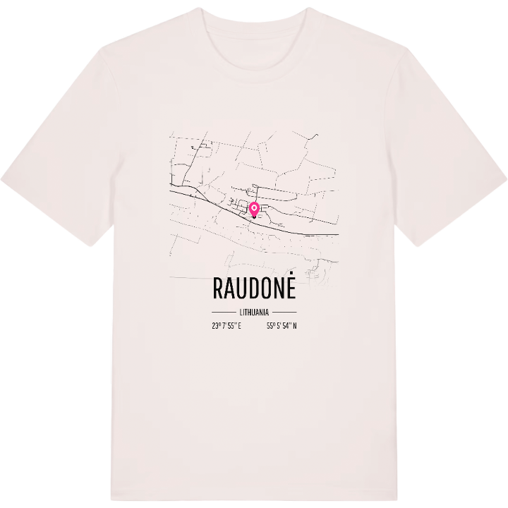 Raudonė kort T-shirt – t-shirt fra PinShirt