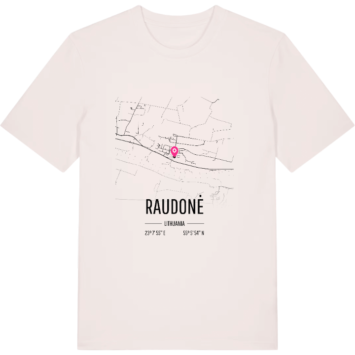 Raudonė kort T-shirt – t-shirt fra PinShirt