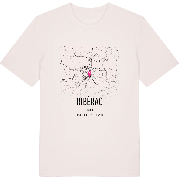 Ribérac kort T-shirt – t-shirt fra PinShirt