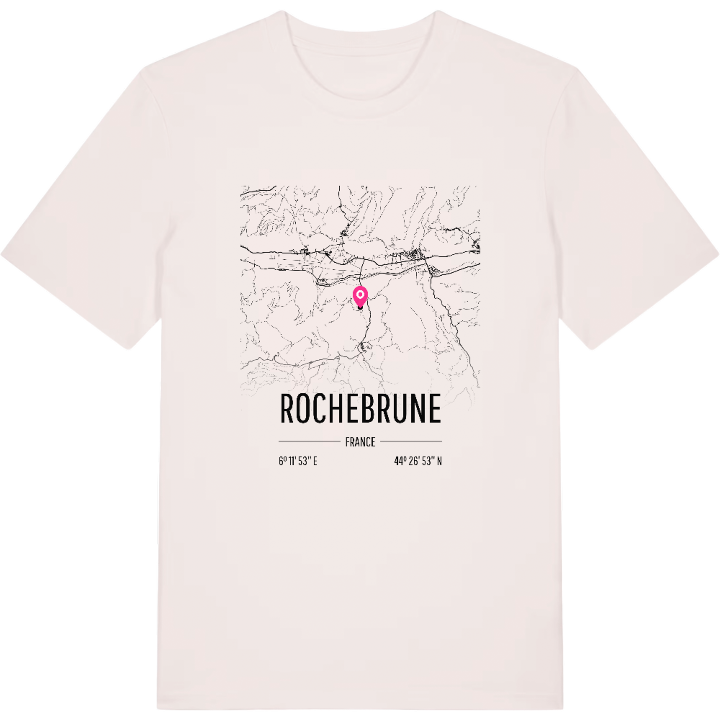 Rochebrune kort T-shirt – t-shirt fra PinShirt