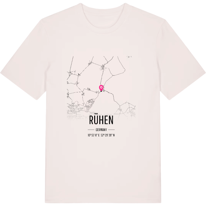 Rühen kort T-shirt – t-shirt fra PinShirt
