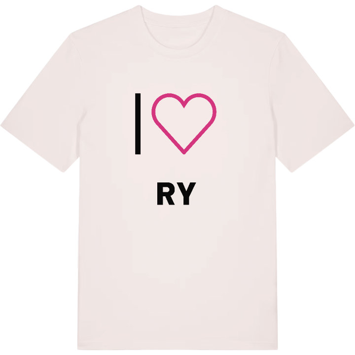 Jeg elsker Ry T-shirt stort tryk – t-shirt fra PinShirt