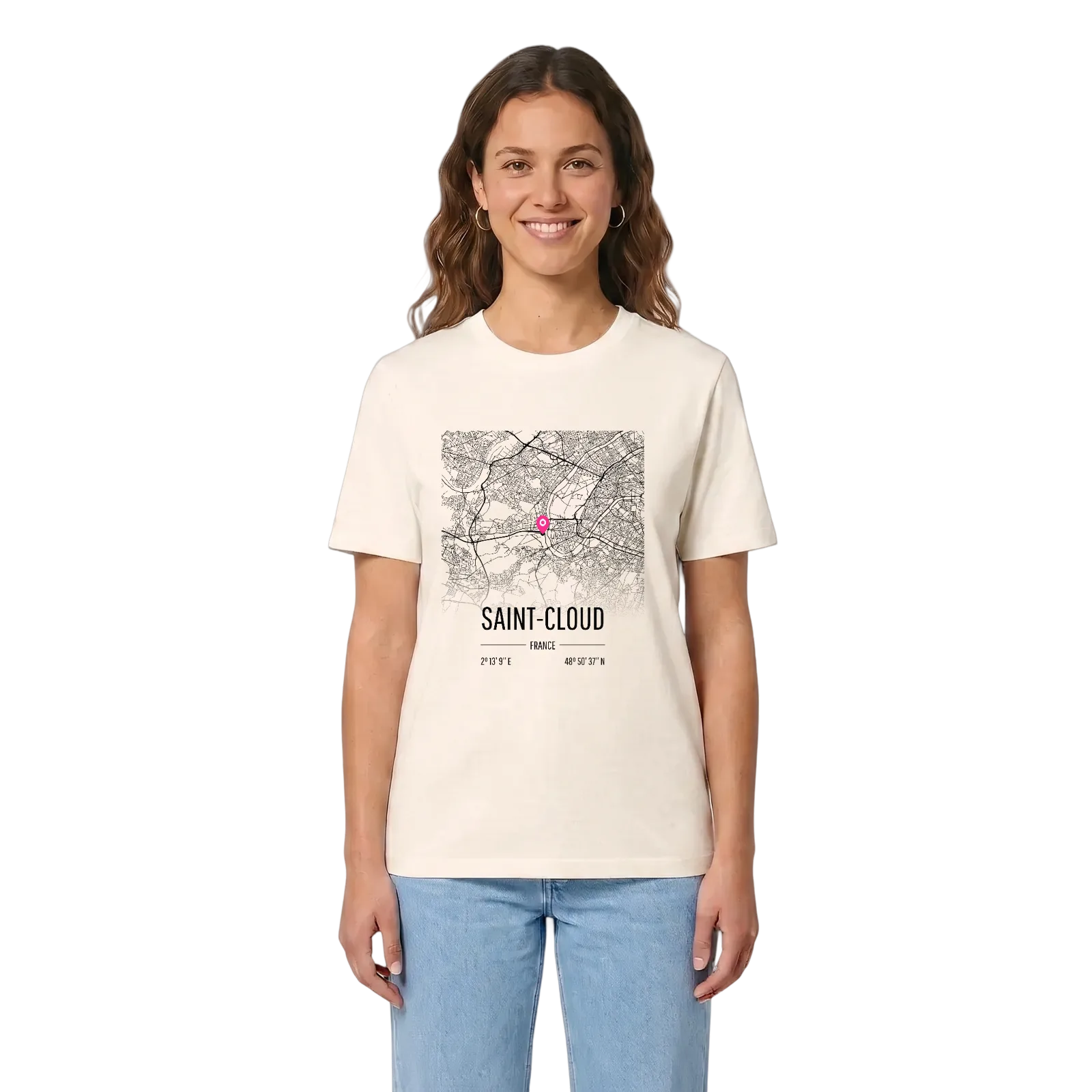 Saint-Cloud kort T-shirt – Vintage White, i miljø