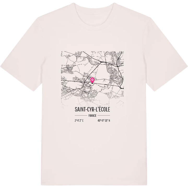Saint-Cyr-l'École kort t-shirt – t-shirt fra PinShirt