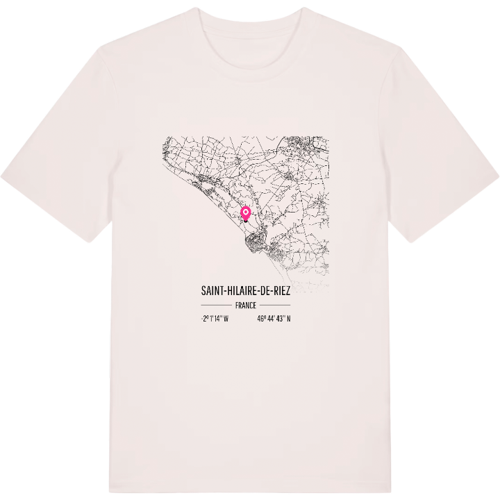 Saint-Hilaire-de-Riez kort t-shirt – t-shirt fra PinShirt