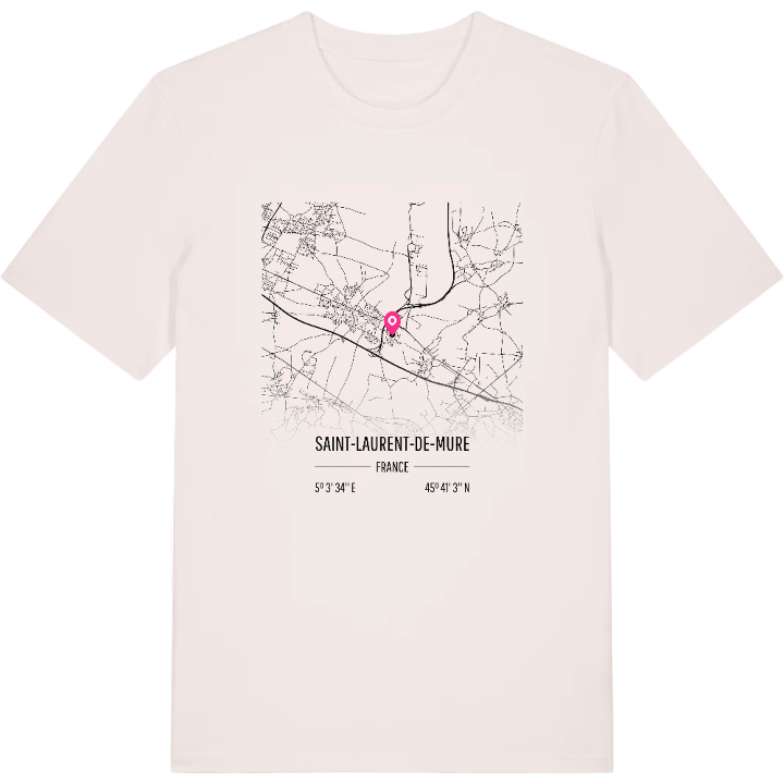 Saint-Laurent-de-Mure kort t-shirt – t-shirt fra PinShirt