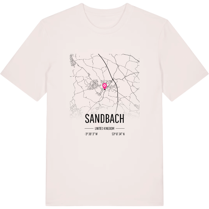 Sandbach kort T-shirt – t-shirt fra PinShirt