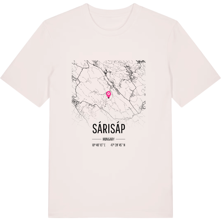 Sárisáp kort T-shirt – t-shirt fra PinShirt