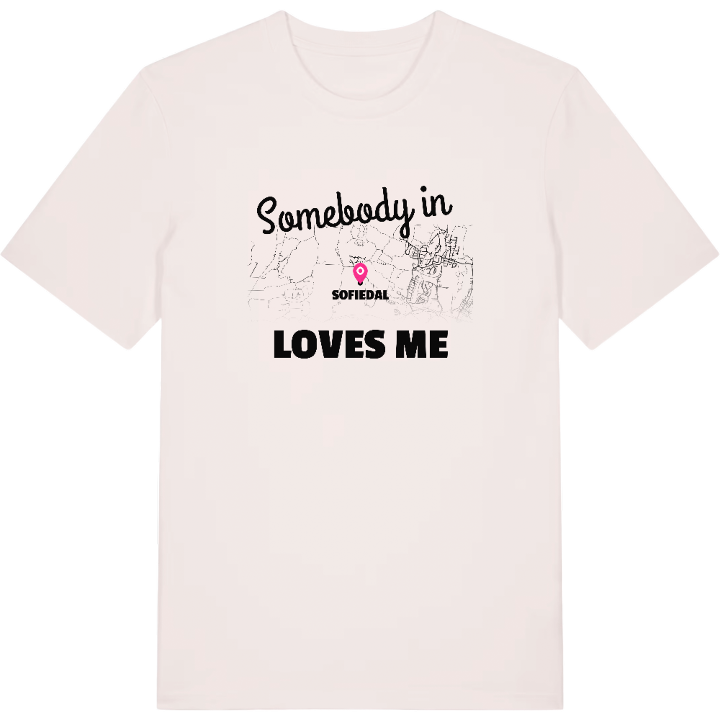 Nogen i Sofiedal elsker mig T-shirt – t-shirt fra PinShirt