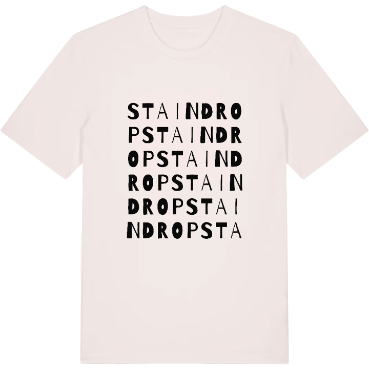 Staindrop ordleg T-shirt – t-shirt fra PinShirt