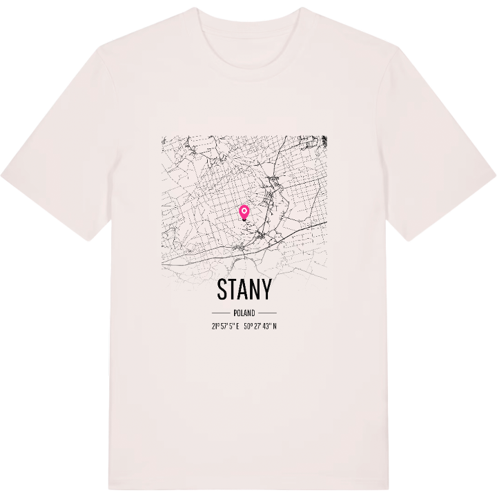 Stany kort T-shirt – t-shirt fra PinShirt