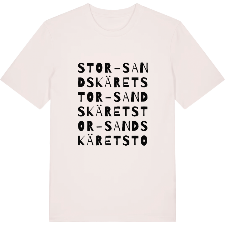 Stor-Sandskäret ordleg T-shirt – t-shirt fra PinShirt