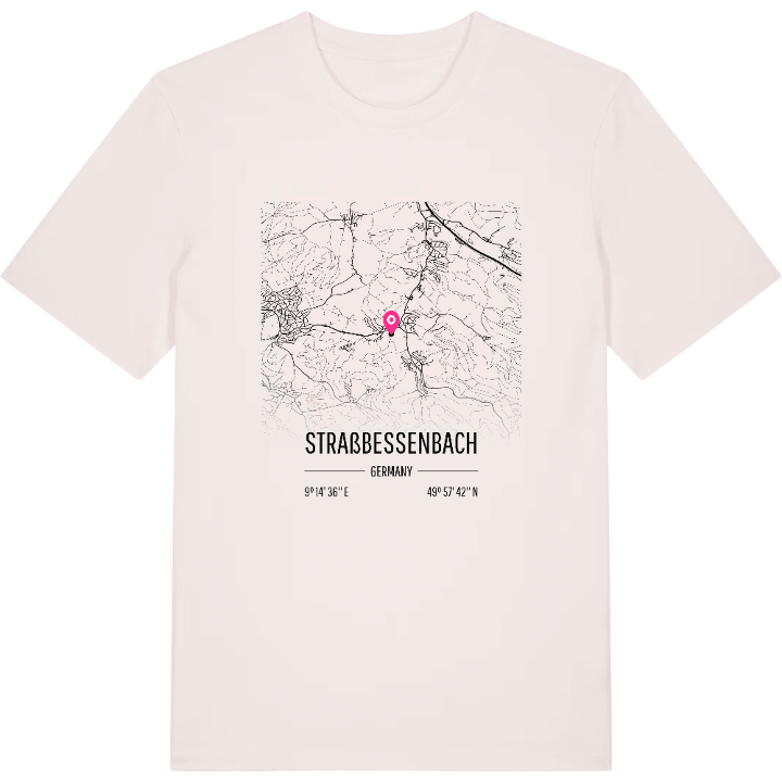 Straßbessenbach kort T-shirt – t-shirt fra PinShirt