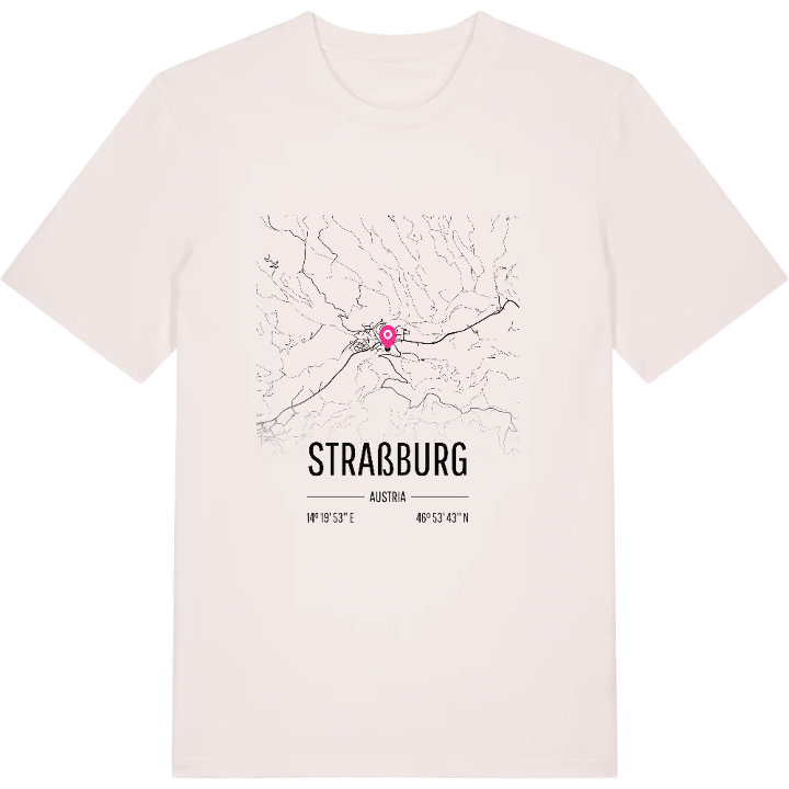 Straßburg kort T-shirt – t-shirt fra PinShirt