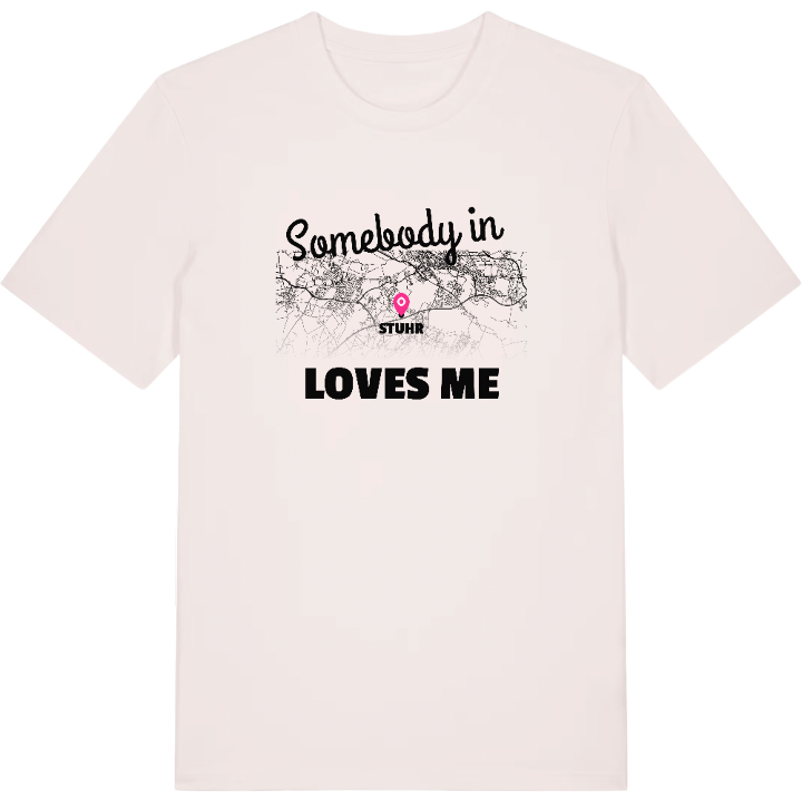 Nogen i Stuhr elsker mig T-shirt – t-shirt fra PinShirt