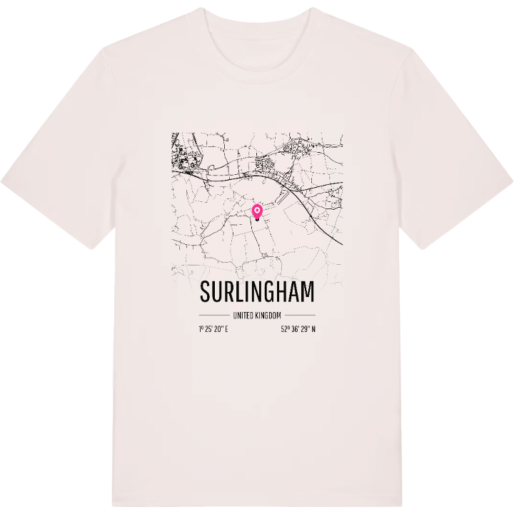 Surlingham kort T-shirt – t-shirt fra PinShirt