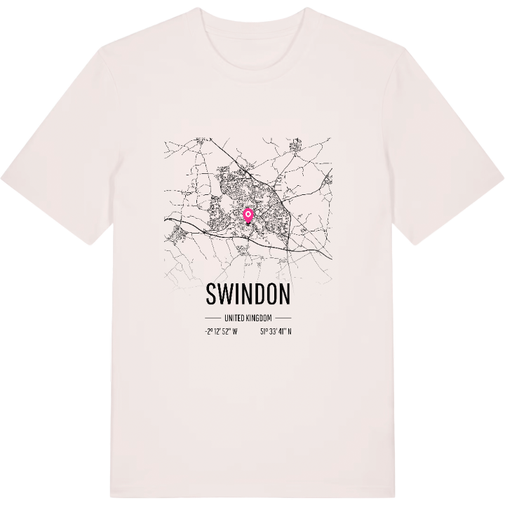 Swindon kort T-shirt – t-shirt fra PinShirt