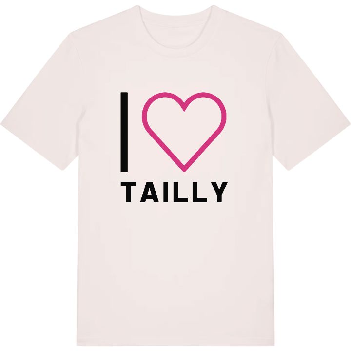 Jeg elsker Tailly T-shirt stort tryk – t-shirt fra PinShirt