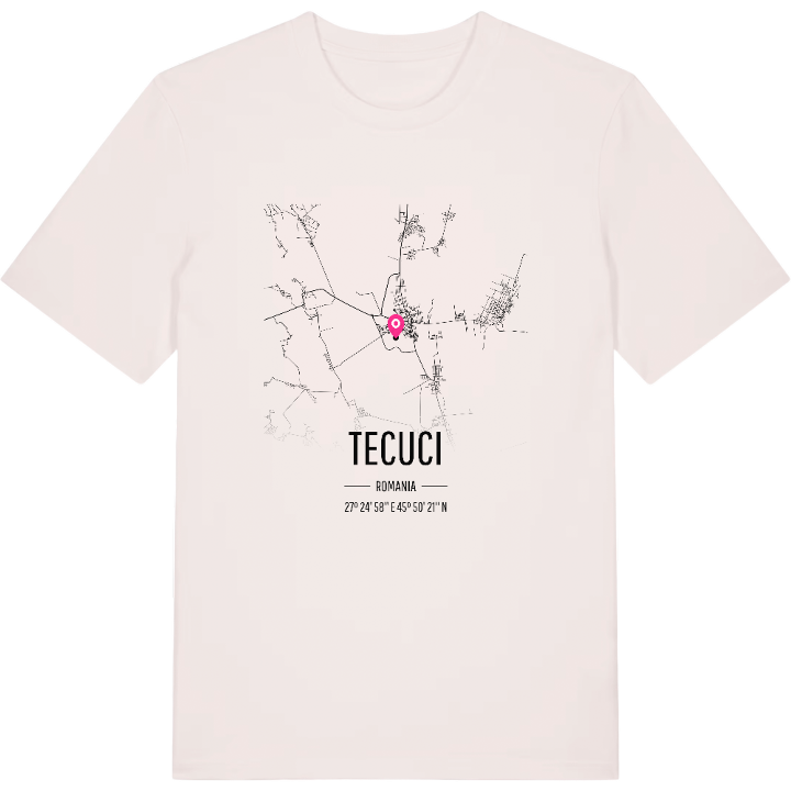 Tecuci kort T-shirt – t-shirt fra PinShirt
