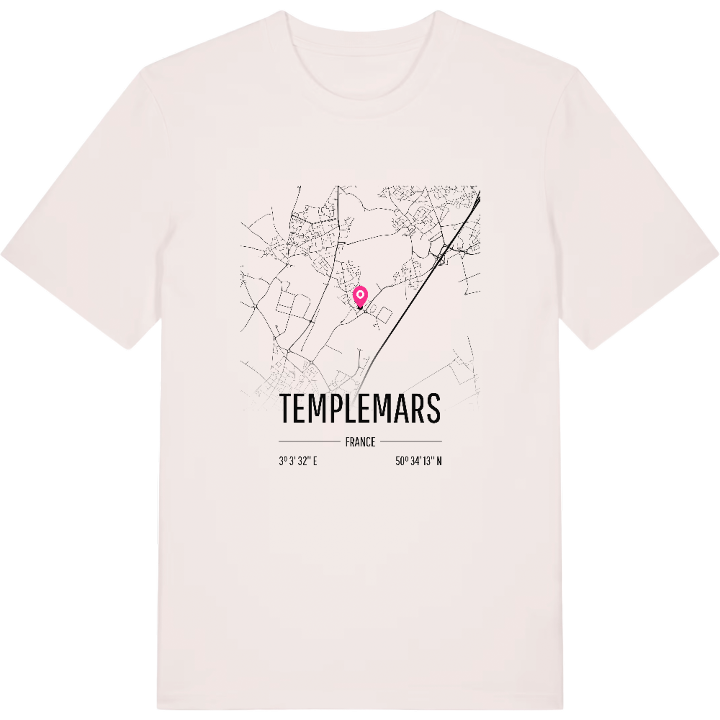 Templemars kort T-shirt – t-shirt fra PinShirt