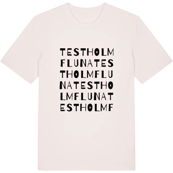 Testholmfluna ordleg T-shirt – t-shirt fra PinShirt