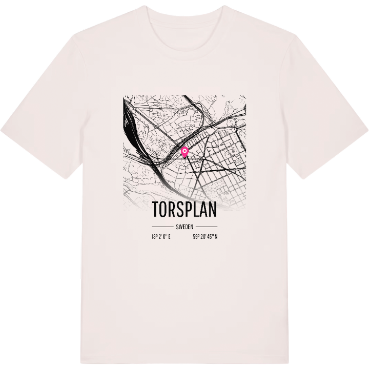 Torsplan kort T-shirt – t-shirt fra PinShirt