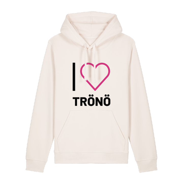 Jeg elsker Trönö hættetrøje stort tryk – hættetrøje fra PinShirt