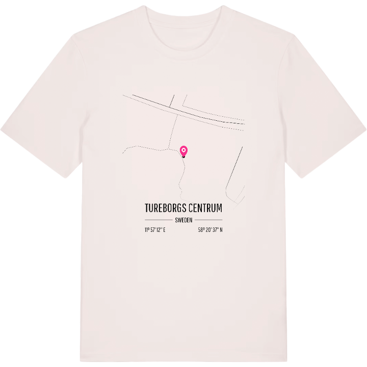 Tureborgs centrum kort T-shirt – t-shirt fra PinShirt