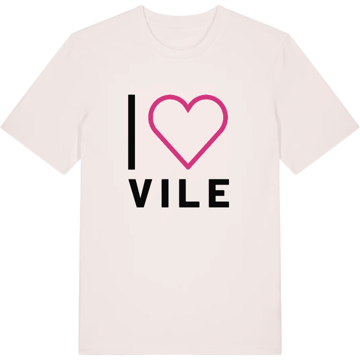 Jeg elsker Vile T-shirt stort tryk – t-shirt fra PinShirt