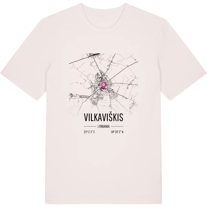 Vilkaviškis kort T-shirt – t-shirt fra PinShirt