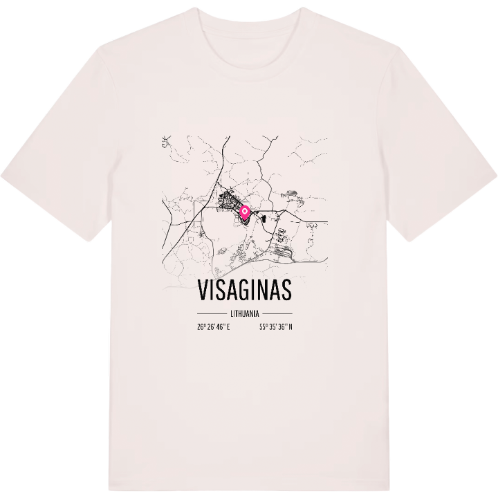 Visaginas kort T-shirt – t-shirt fra PinShirt