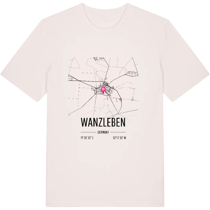 Wanzleben kort T-shirt – t-shirt fra PinShirt
