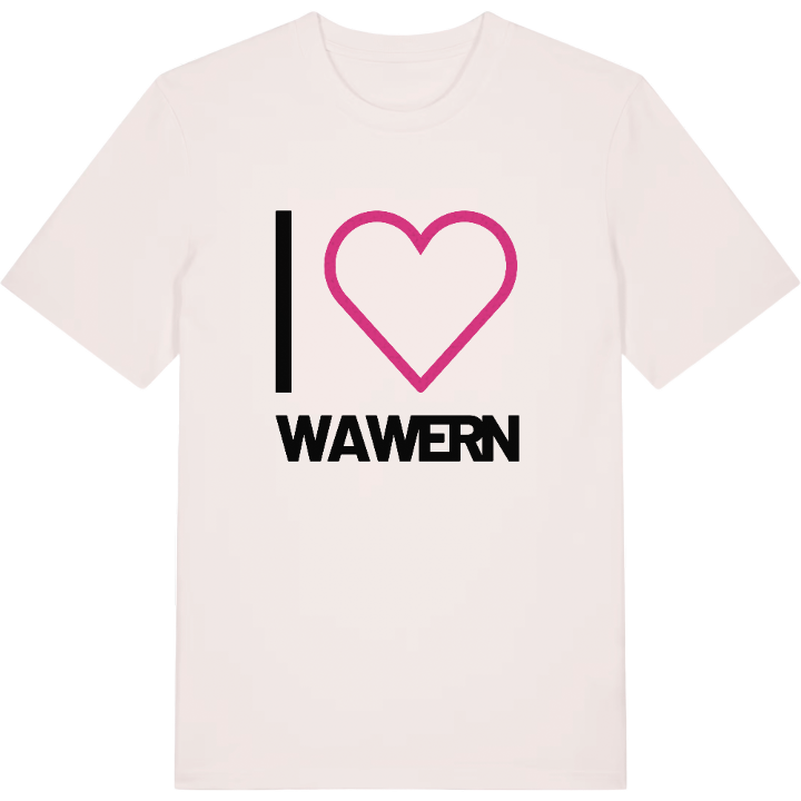 Jeg elsker Wawern T-shirt stort tryk – t-shirt fra PinShirt