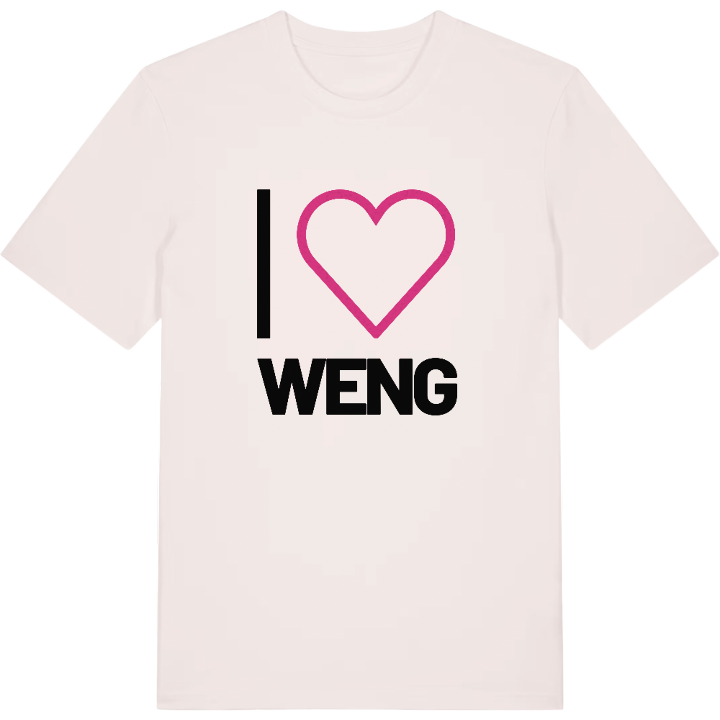 Jeg elsker Weng T-shirt stort tryk – t-shirt fra PinShirt