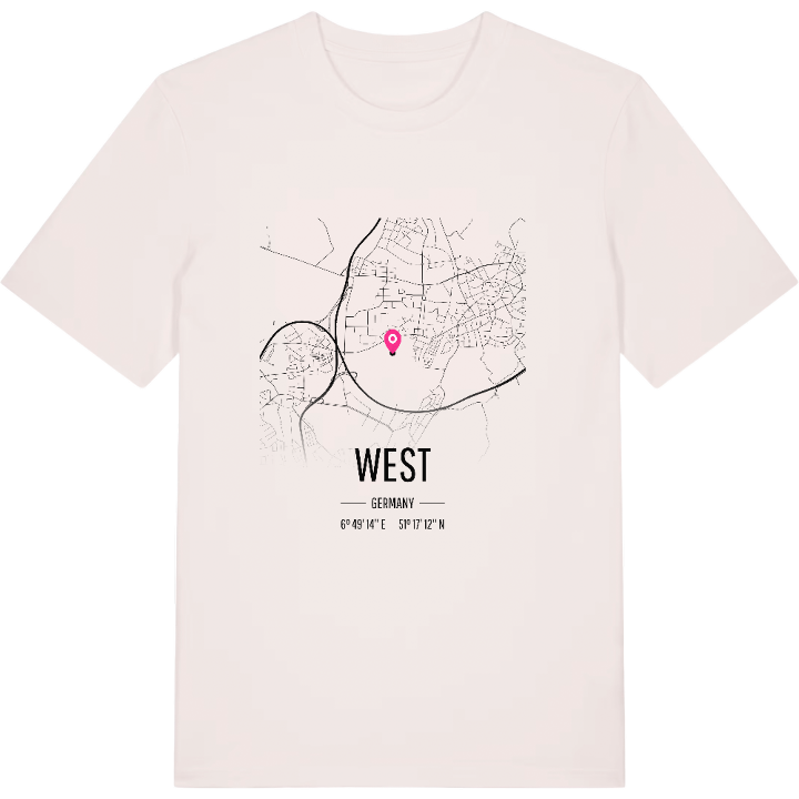 West kort T-shirt – t-shirt fra PinShirt
