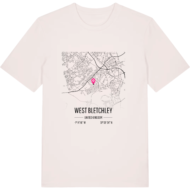 West Bletchley kort T-shirt – t-shirt fra PinShirt