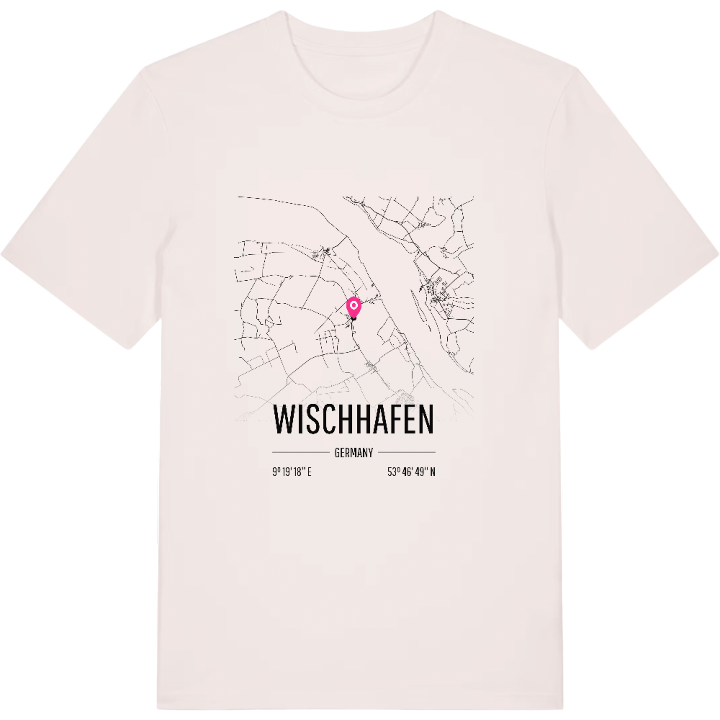 Wischhafen kort T-shirt – t-shirt fra PinShirt
